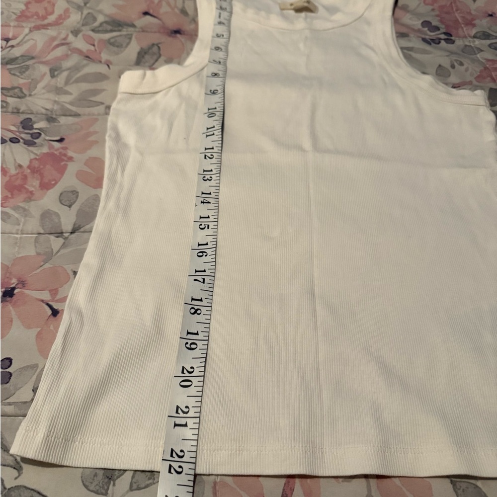 Madewell White Sleeveless Ribbed Tank Top - Picture 3 of 3